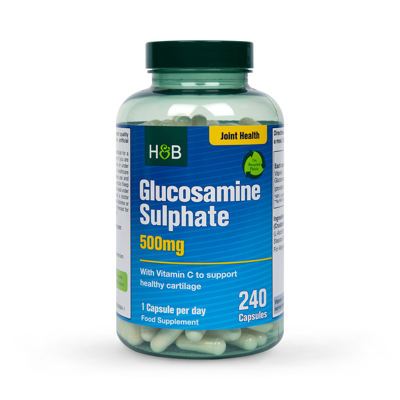 Glucosamine Sulphate 500mg Capsules with Vitamin C for Joint Support 240 Count