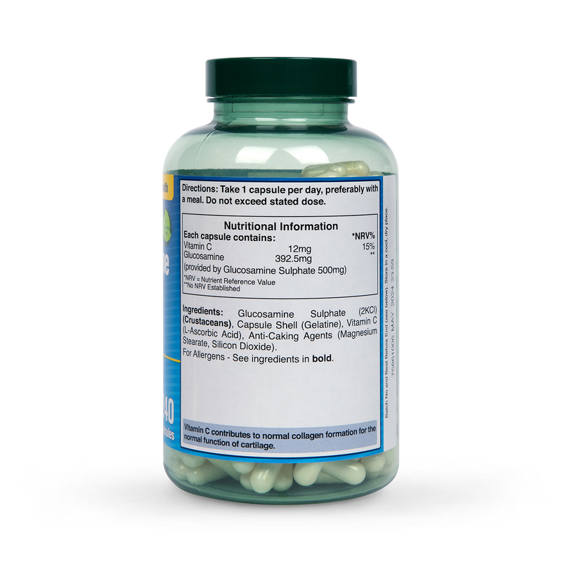 Glucosamine Sulphate 500mg Capsules with Vitamin C for Joint Support 240 Count