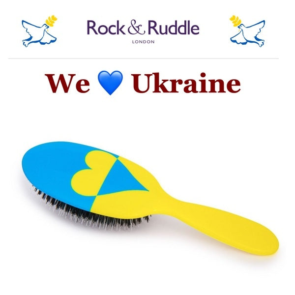 Rock & Ruddle We Love Ukraine Small Pure Bristle Hairbrush