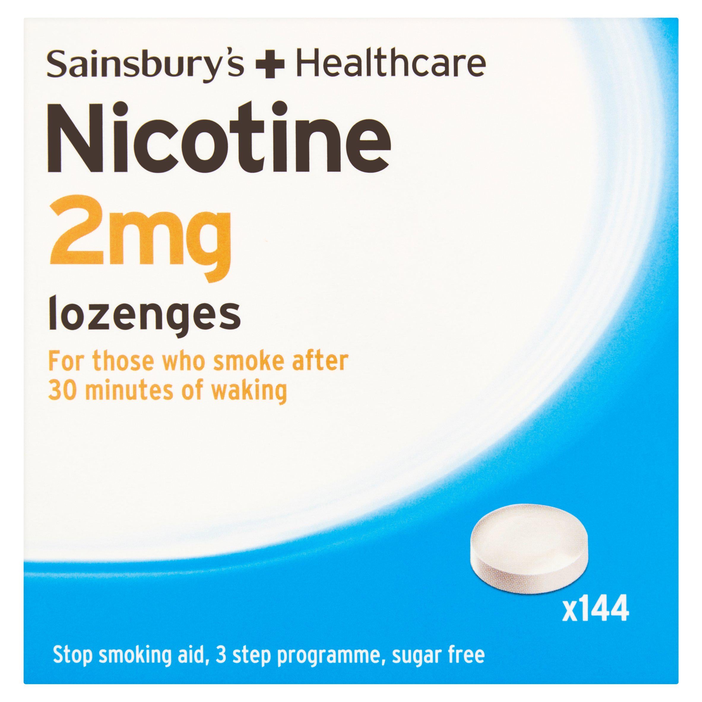 Sainsbury's + Healthcare Nicotine 2mg Lozenges 144 Tablets GOODS Sainsburys   