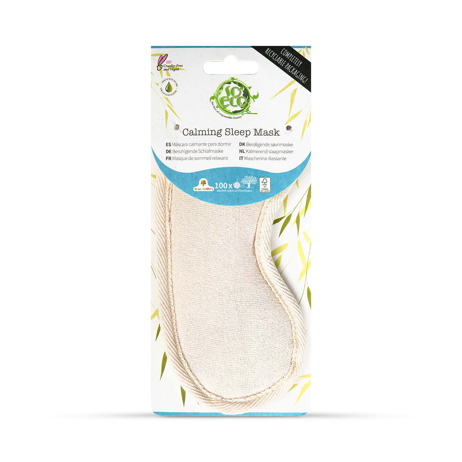 Calming Cotton Sleep Eye Mask with Adjustable Strap