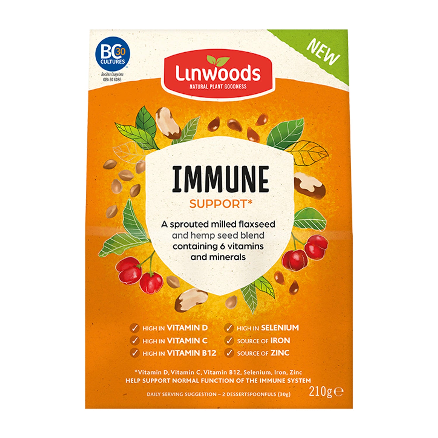 Linwoods Immune Support Flaxseed Hemp Seed Blend 210g