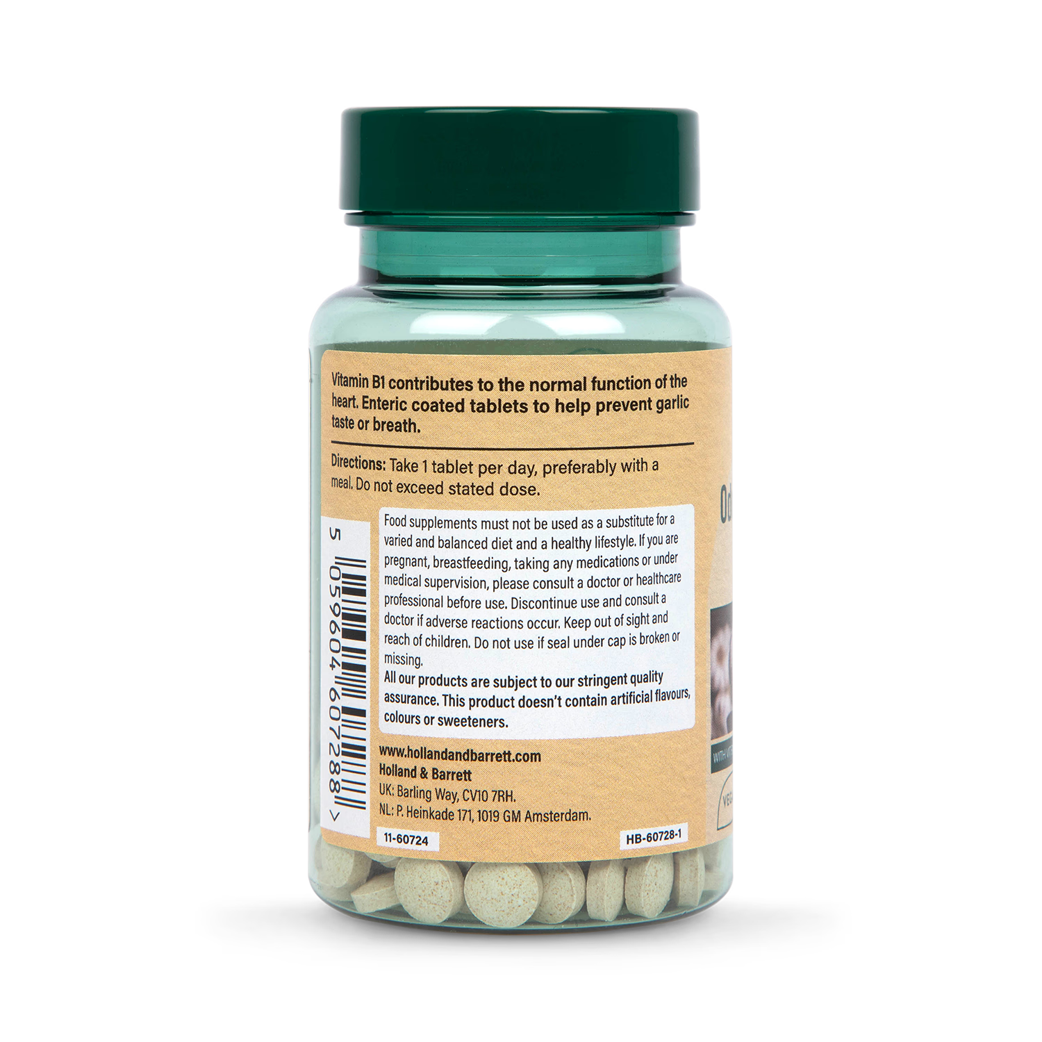 Holland Barrett Enteric Coated Odourless Garlic 500mg 120 Tablets