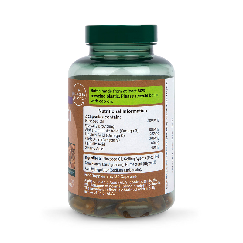 Holland Barrett Vegan High Strength Flaxseed Triple Omega 3-6-9 Oil 120 Capsules