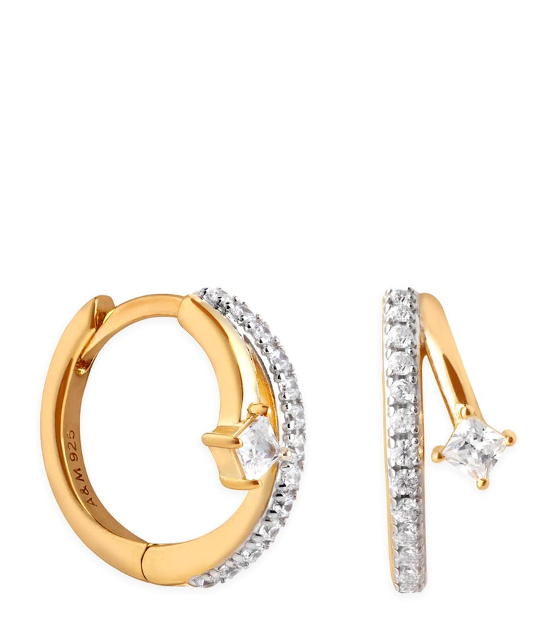 Astrid & Miyu Crystal Illusion huggie earrings, UK version