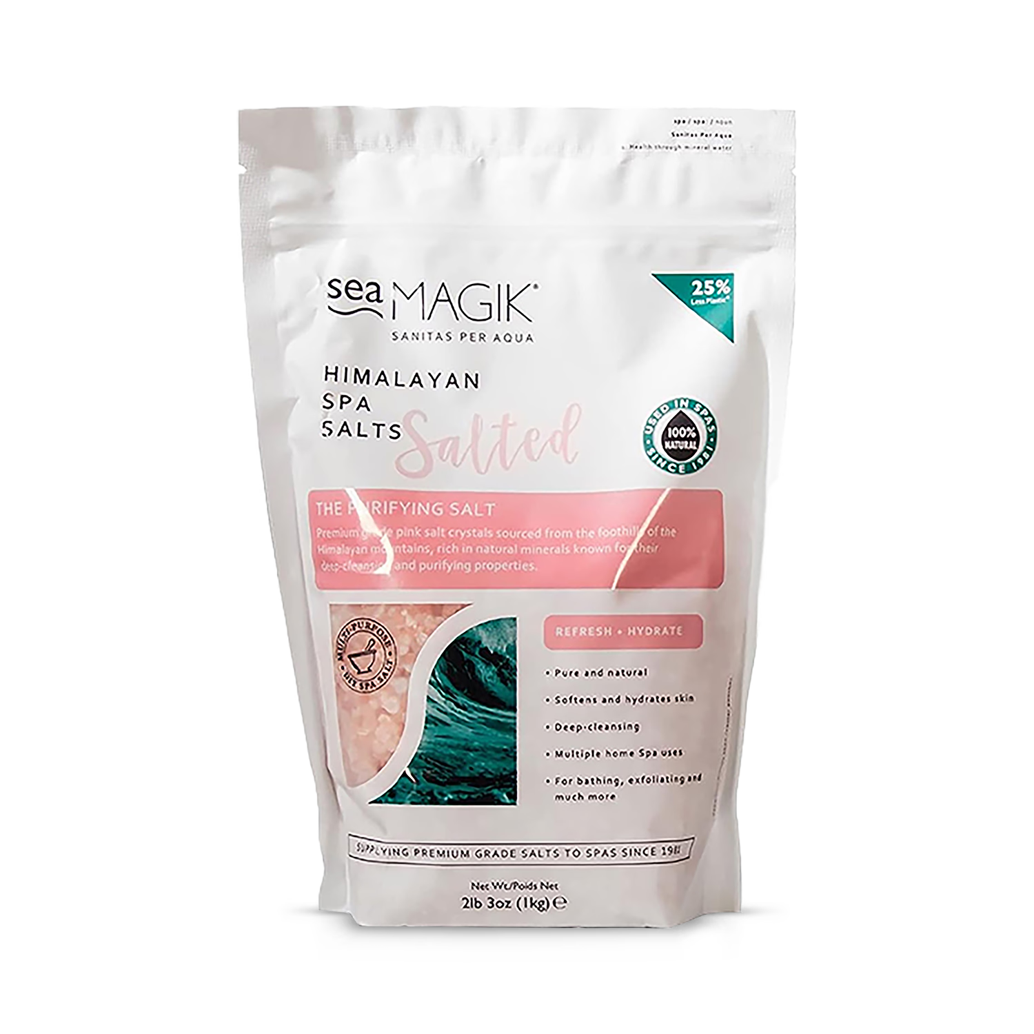 Pure Himalayan Mineral Detoxifying Bath Salts 1kg
