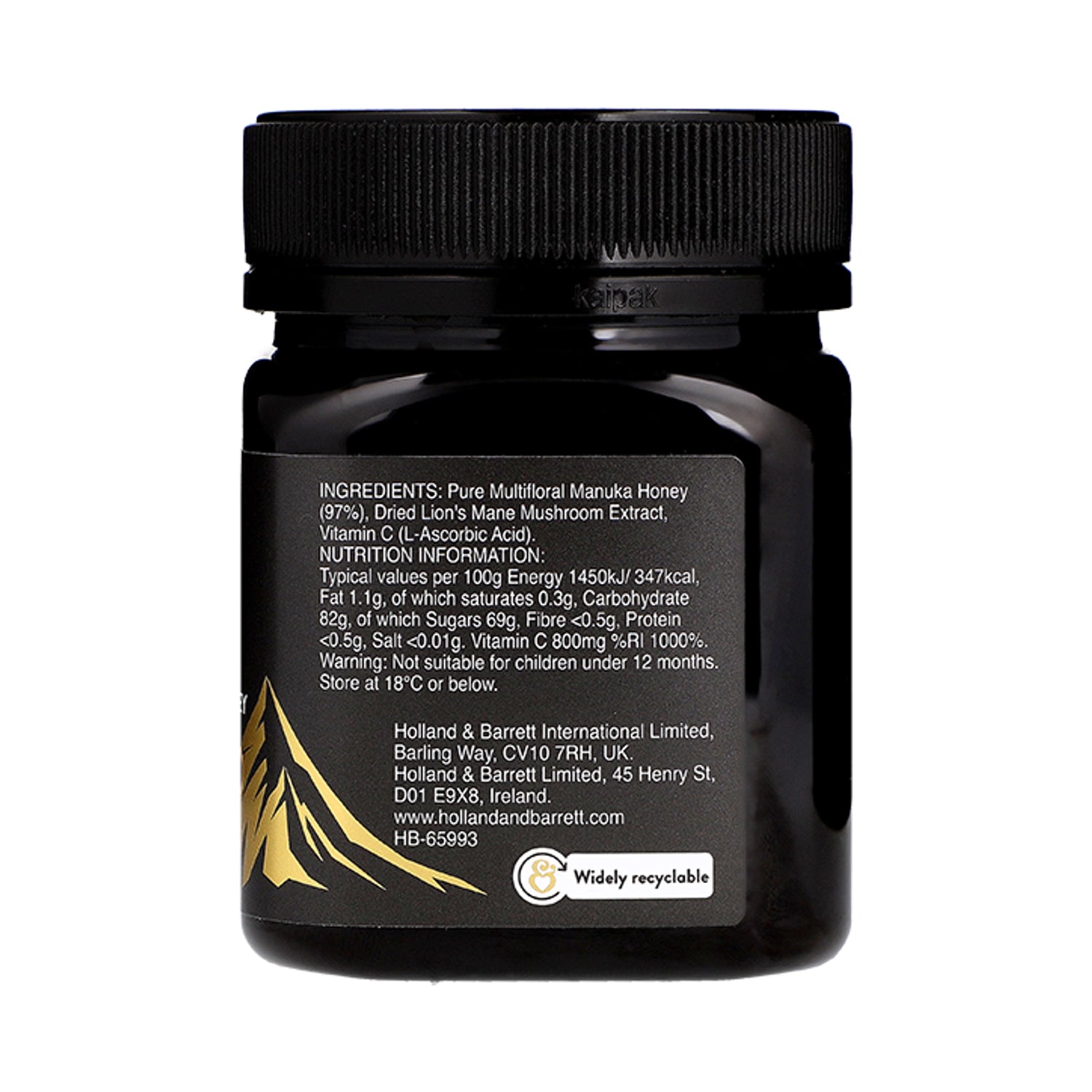 Holland Barrett Morning Ritual Multifloral 100 MGO Manuka Honey 250g