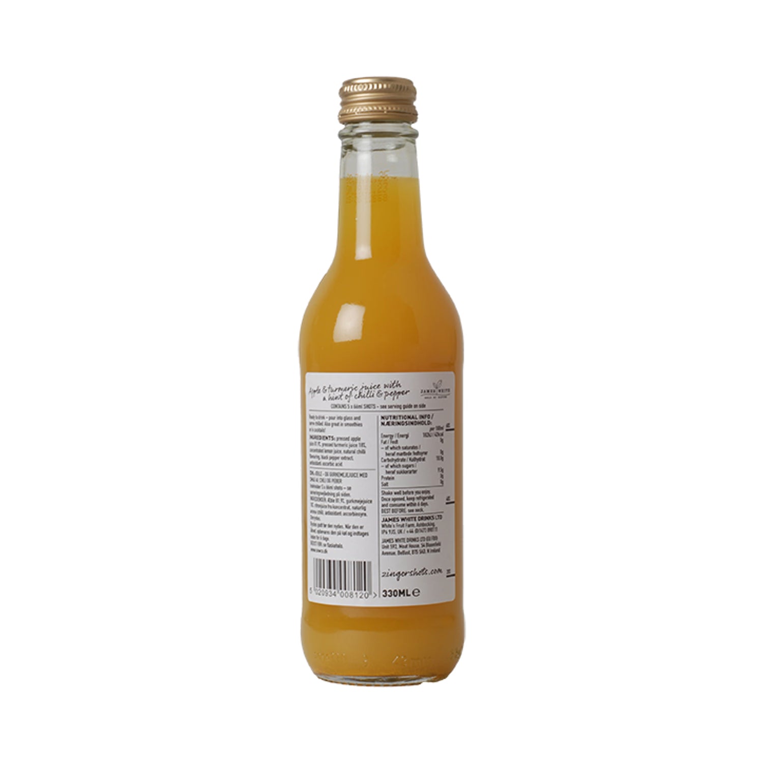 Big Zinger Organic Turmeric Drink 330ml 5x Shots