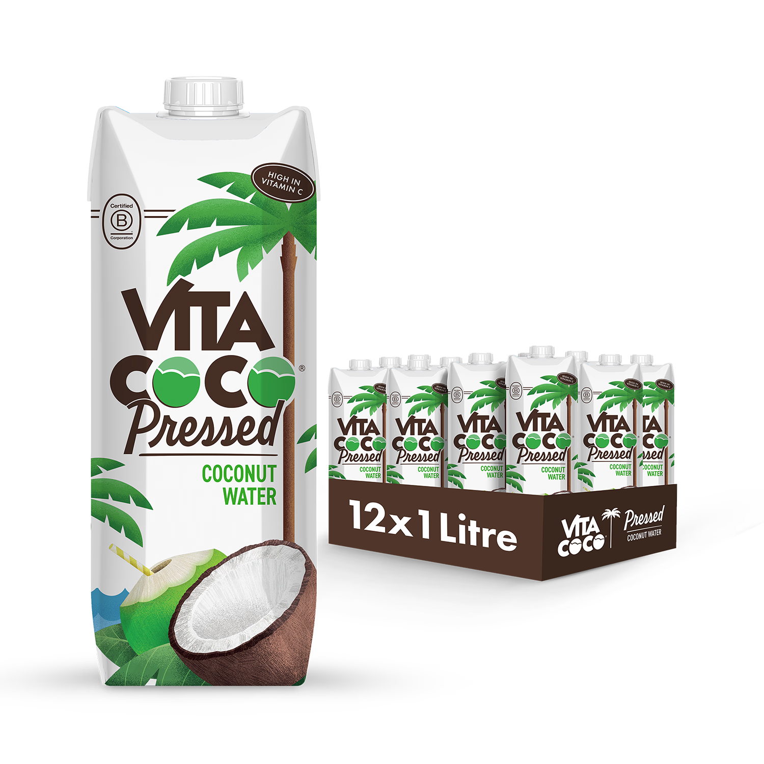 Pressed Coconut Water with Coconut Puree Multipack 12 x 1L
