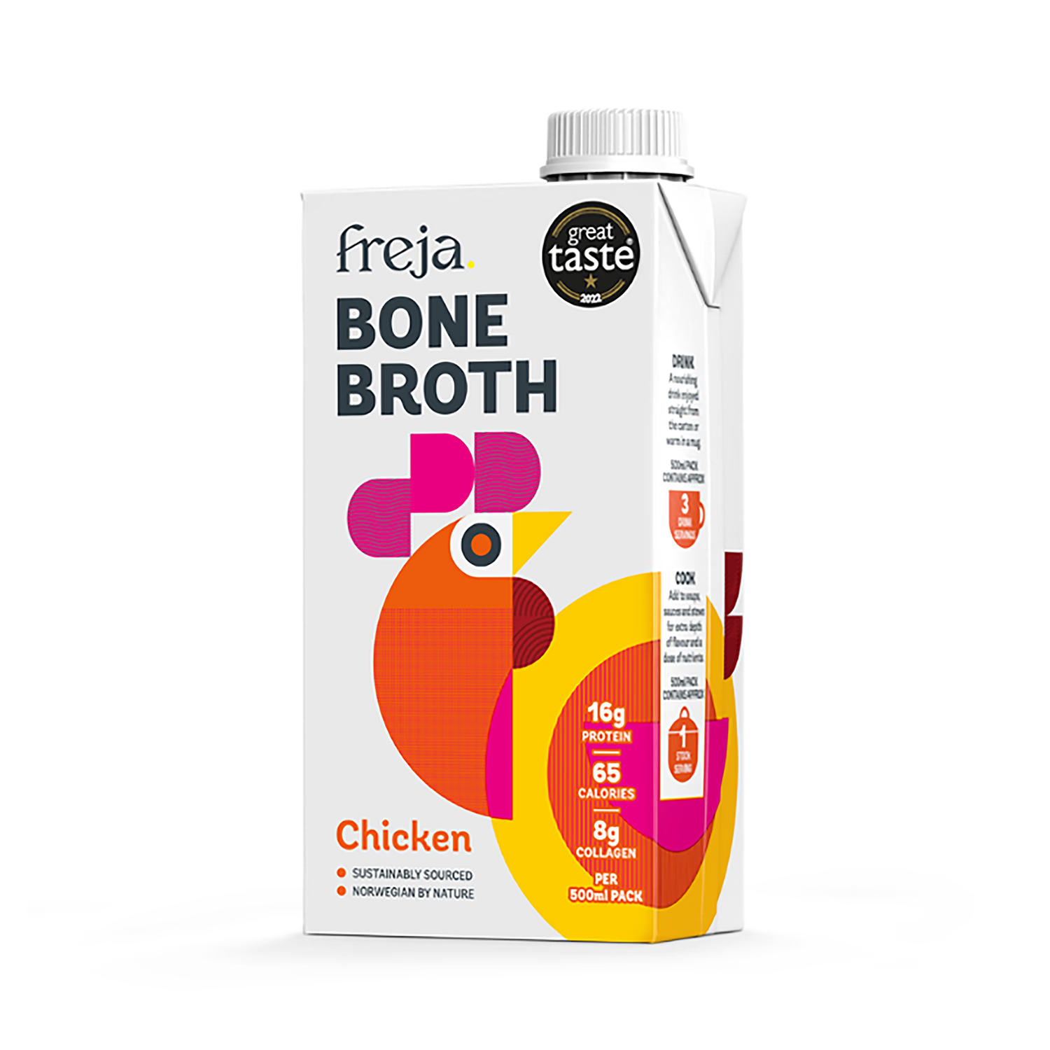 Freja Chicken Bone Broth 500ml - Vegan