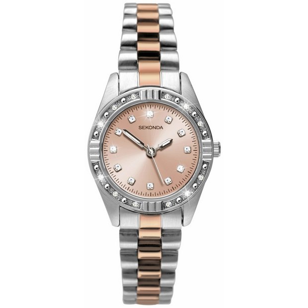Sekonda ladies two-tone stainless steel watch, imported from the UK