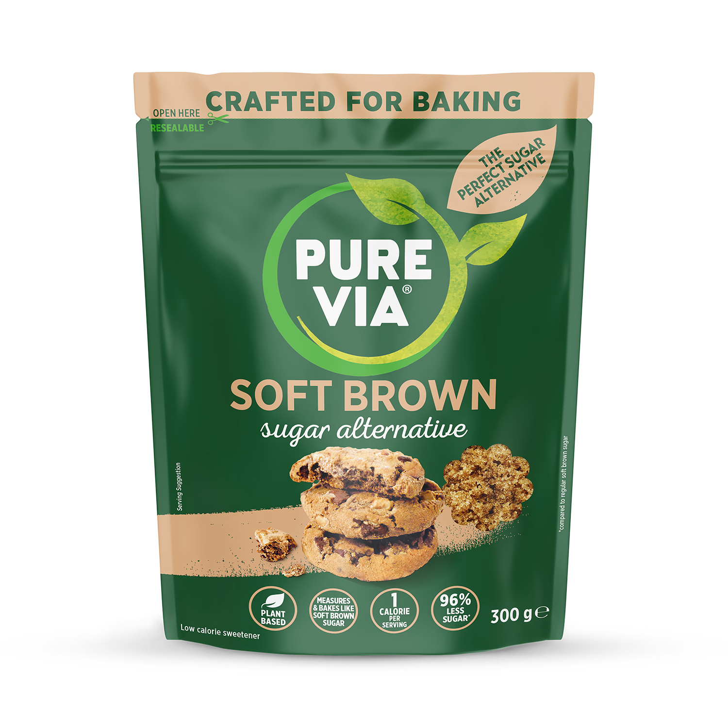 Pure Via Soft Brown Sugar Alternative 300g - Demerara Sugar