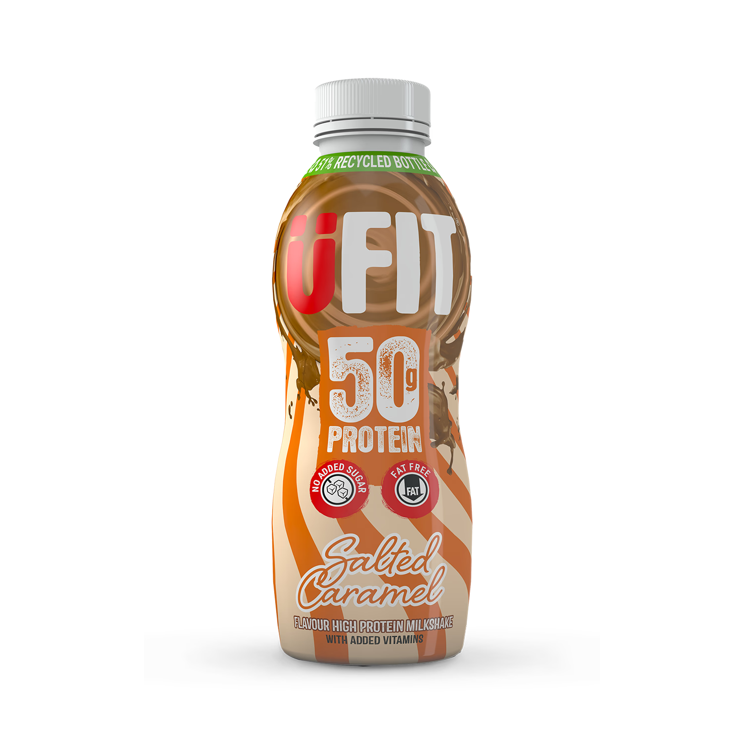 UFIT High Protein Shake Salted Caramel 500ml - White Chocolate