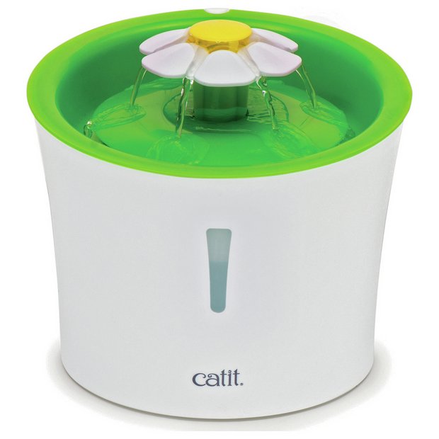 Catit Flower Drinking Fountain green plastic cat water fountain, imported from the UK