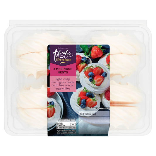 Sainsbury's Meringue Nests, Taste the Difference 108g x8
