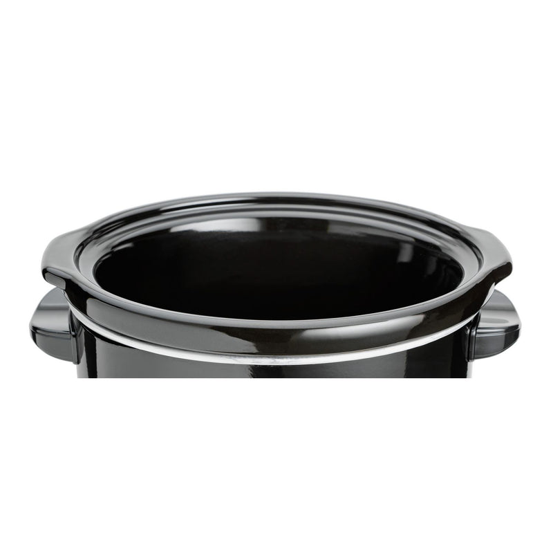 Cookworks 6.5L black slow cooker, imported from the UK