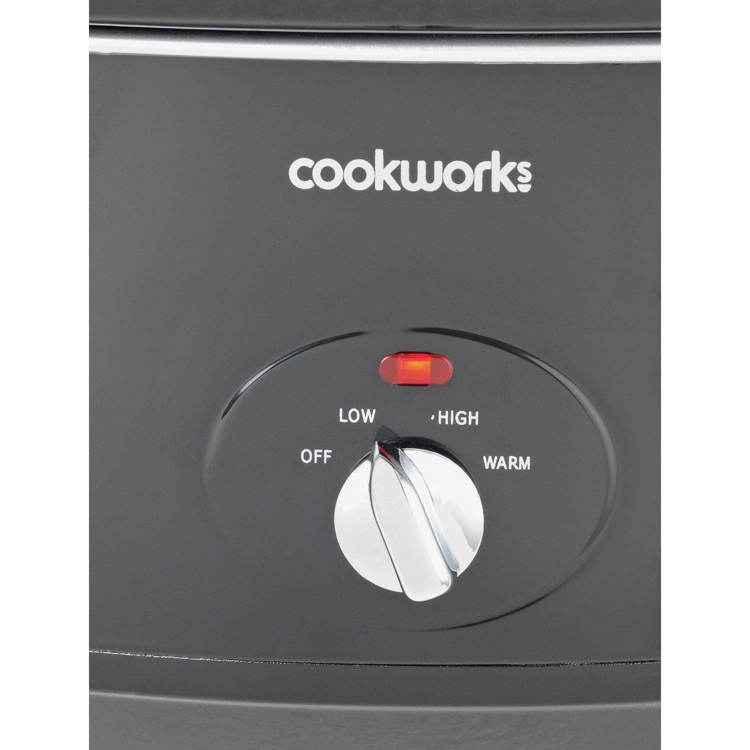 Cookworks 6.5L black slow cooker, imported from the UK