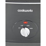 Cookworks 6.5L black slow cooker, imported from the UK