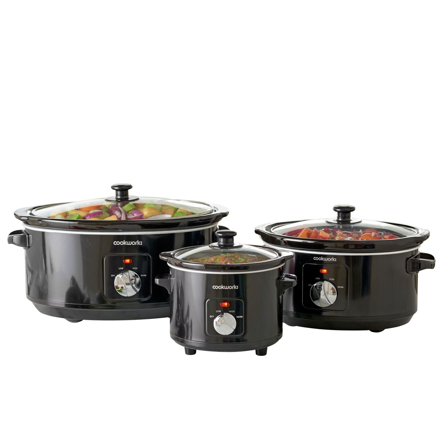 Cookworks 6.5L black slow cooker, imported from the UK