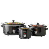 Cookworks 6.5L black slow cooker, imported from the UK