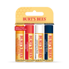 Moisturising Lip Balm 4-Pack in Beeswax, Strawberry, Coconut & Pear, and Vanilla Bean with Shea Butter and Vitamin E