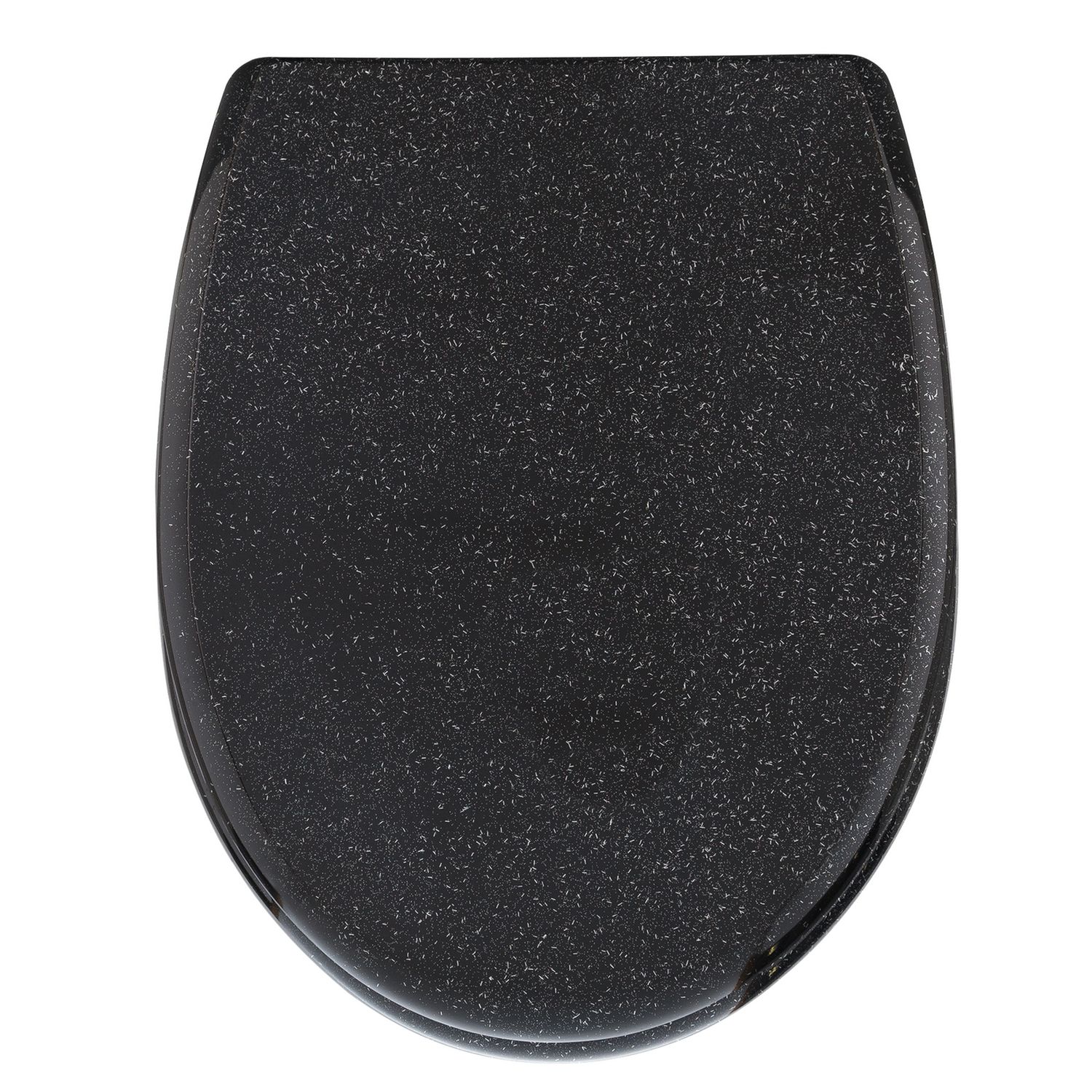 Argos Home black glitter slow close toilet seat - British product