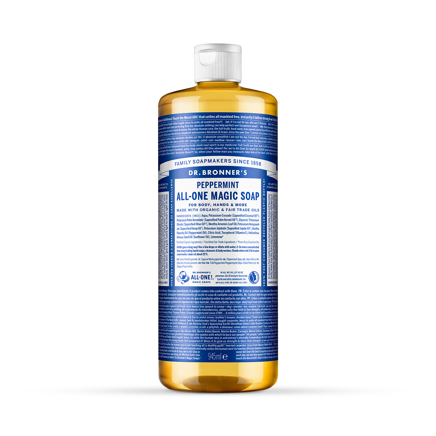 Dr Bronner Peppermint All-One Magic Soap 945ml
