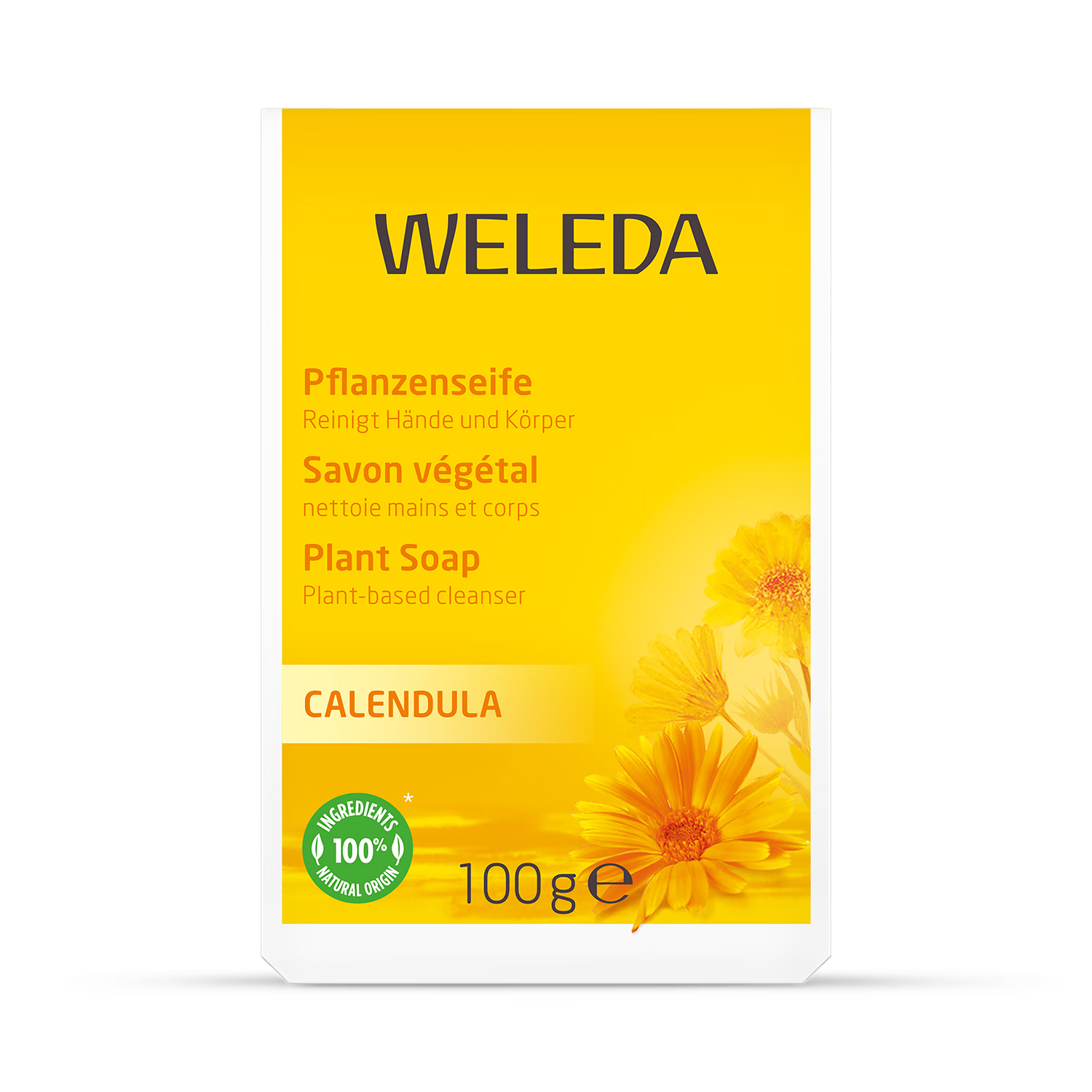 Soothing Calendula and Chamomile Bar Soap for Sensitive Skin 100g