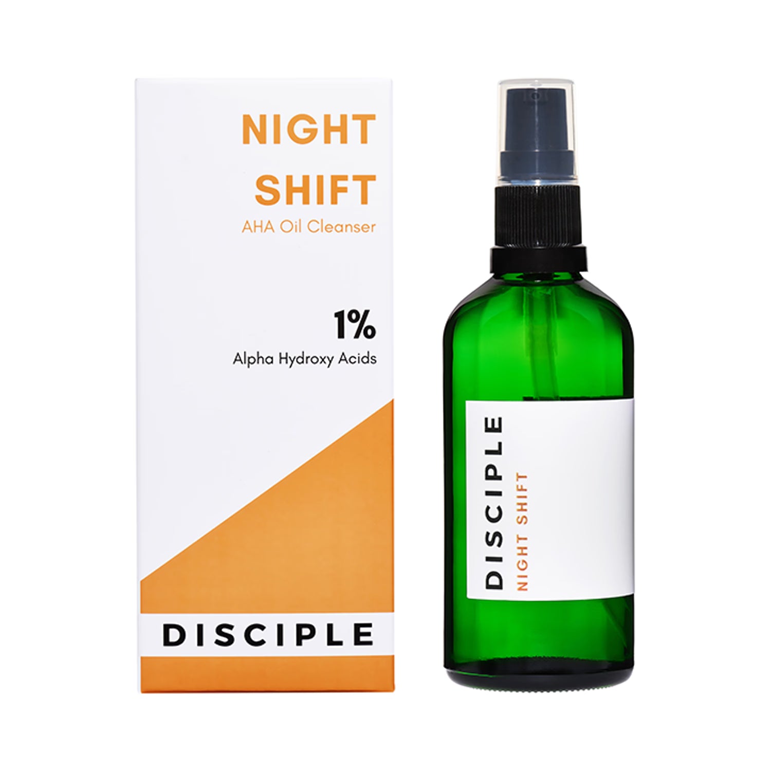 Night Cleansing Oil with AHA Fruit Acids and Cotton Wash Cloth 100ml