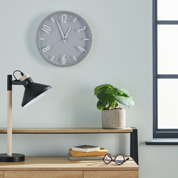 Argos Home silver wall clock 30cm, imported from the UK