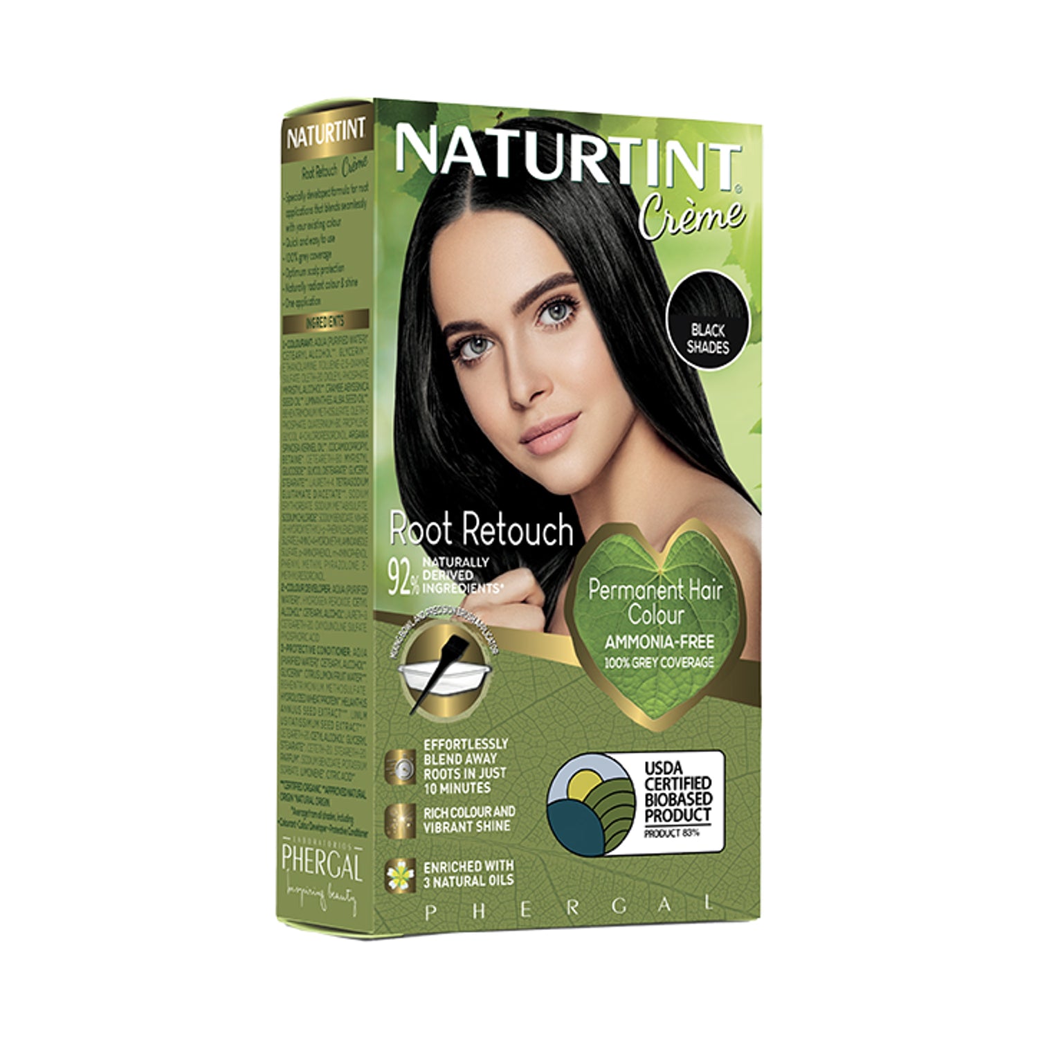 Naturtint Root Retouch Crème - Black Shades 45ml - Light Brown