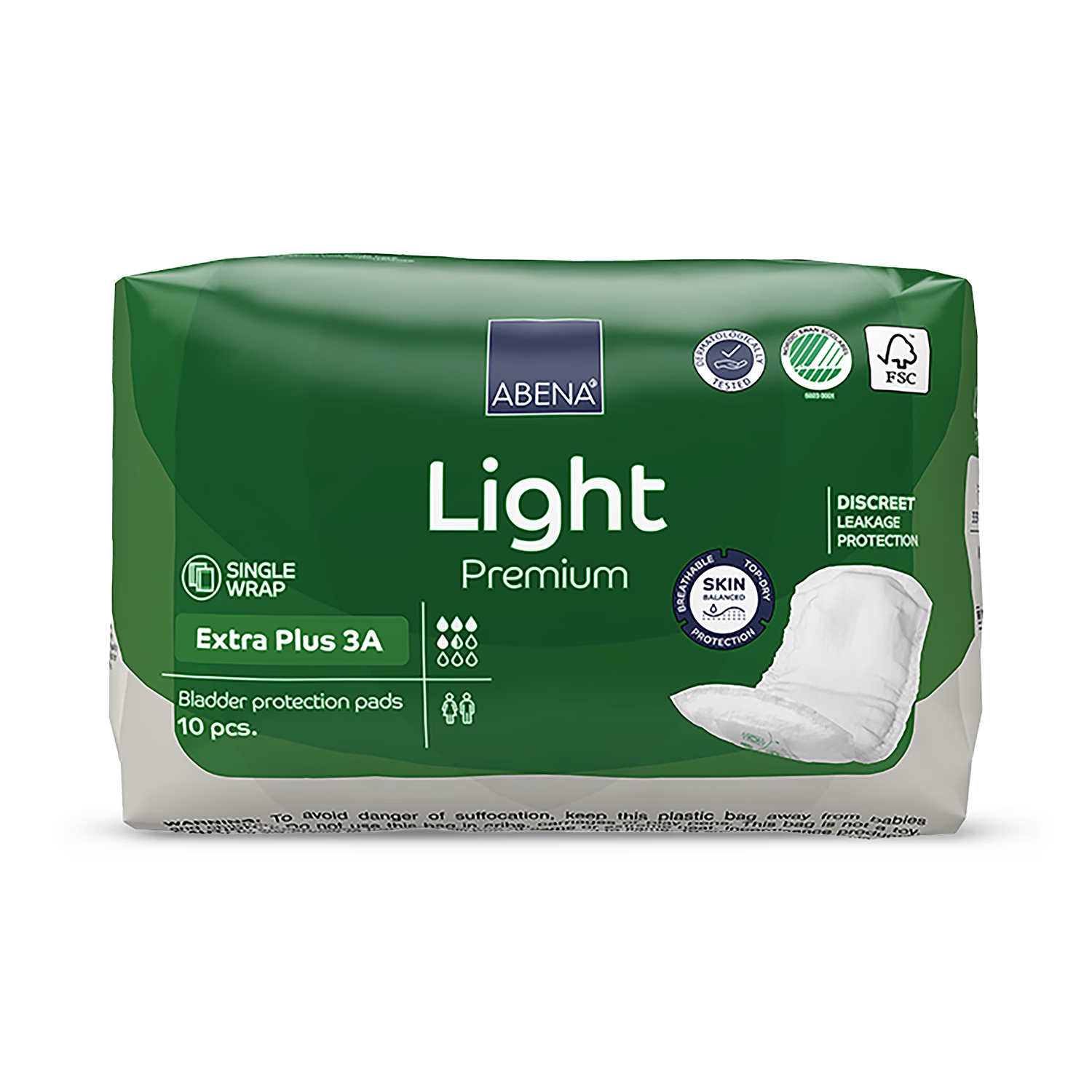 Abena Light Extra Plus 3A 650ml Absorbency 10 Incontinence Pads