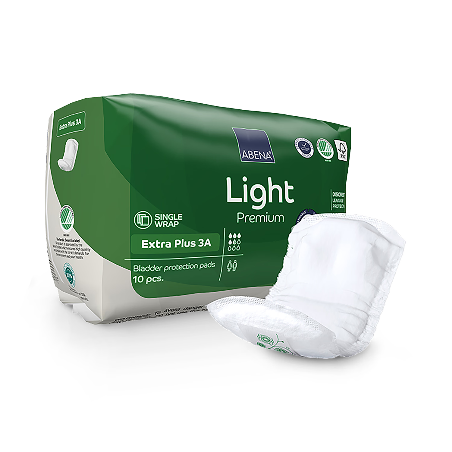 Abena Light Extra Plus 3A 650ml Absorbency 10 Incontinence Pads