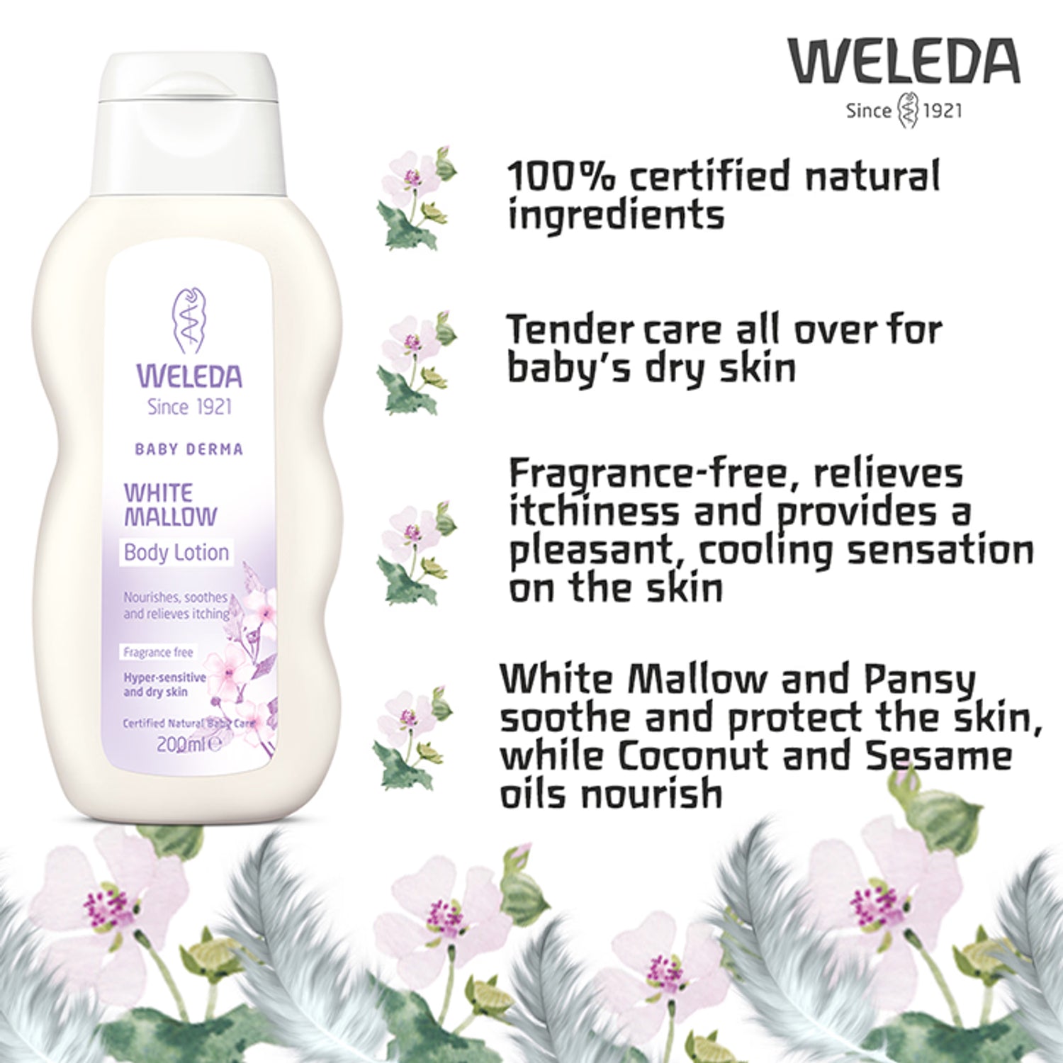 Soothing Baby Body Lotion with Marshmallow Root Extract 200ml