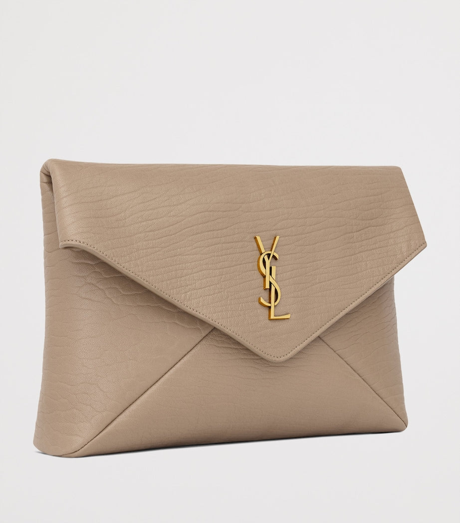 Saint Laurent Cassandre large leather envelope pouch, UK version