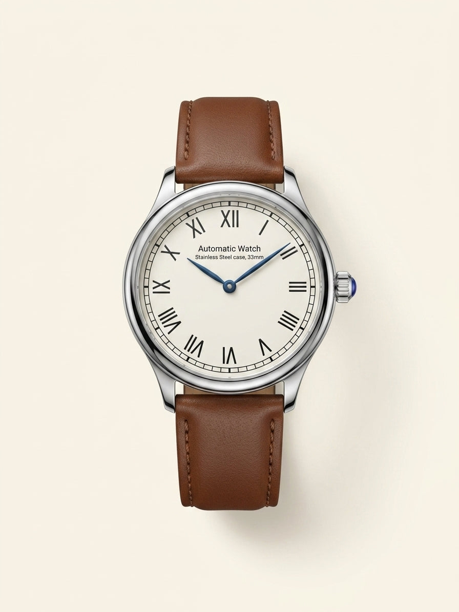 Cartier Ballon Bleu mechanical watch 18ct rose gold leather strap (British brand)