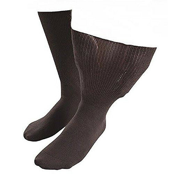 IOMI Extra Wide Soft Cotton Oedema Socks 12-14 UK GOODS Superdrug Brown  