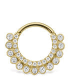 Maria Tash Gold Invisible Diamond Apsara Hoop Earring (8mm)