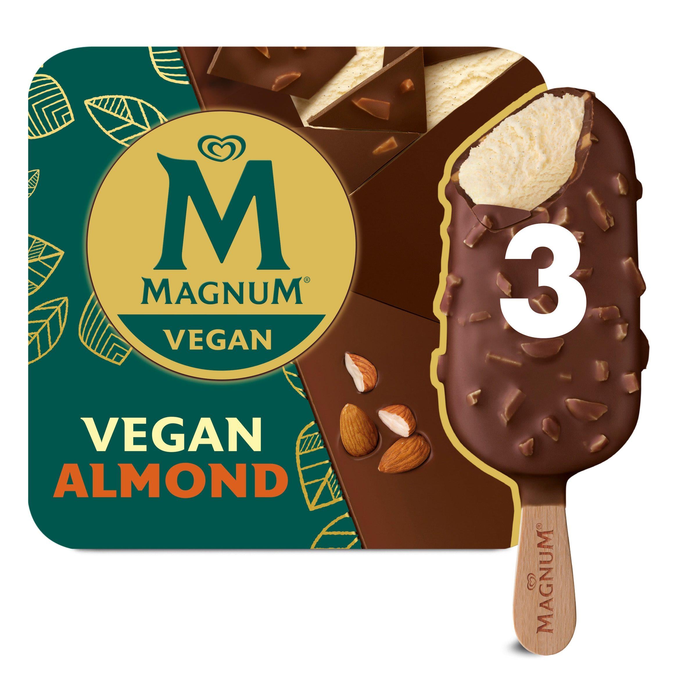 Magnum Vegan Almond Ice Cream Sticks 3x90ml GOODS Sainsburys   