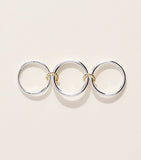 Spinelli Kilcollin Capricorn ring with black diamonds sterling silver yellow gold (British brand)
