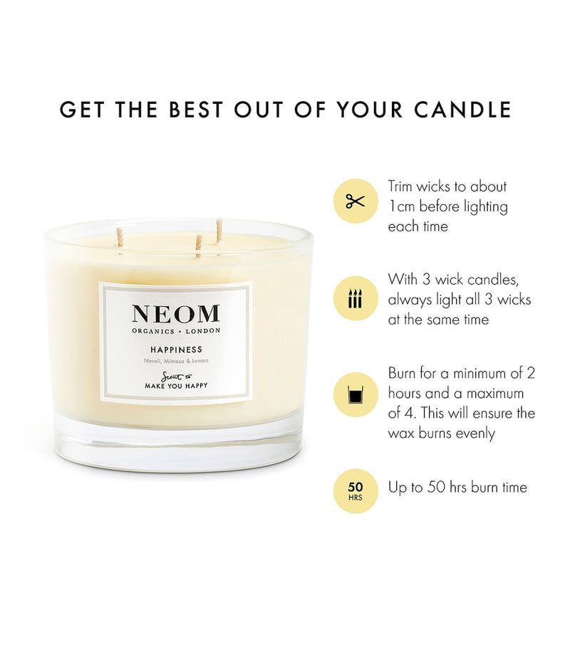 NEOM Happiness candle 420g, imported from the UK