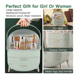 Livingandhome dustproof makeup organizer mint green 25x18.5x37cm, UK version