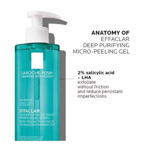 La Roche-Posay Effaclar Micro-Peeling Gel Wash 400ml, UK version