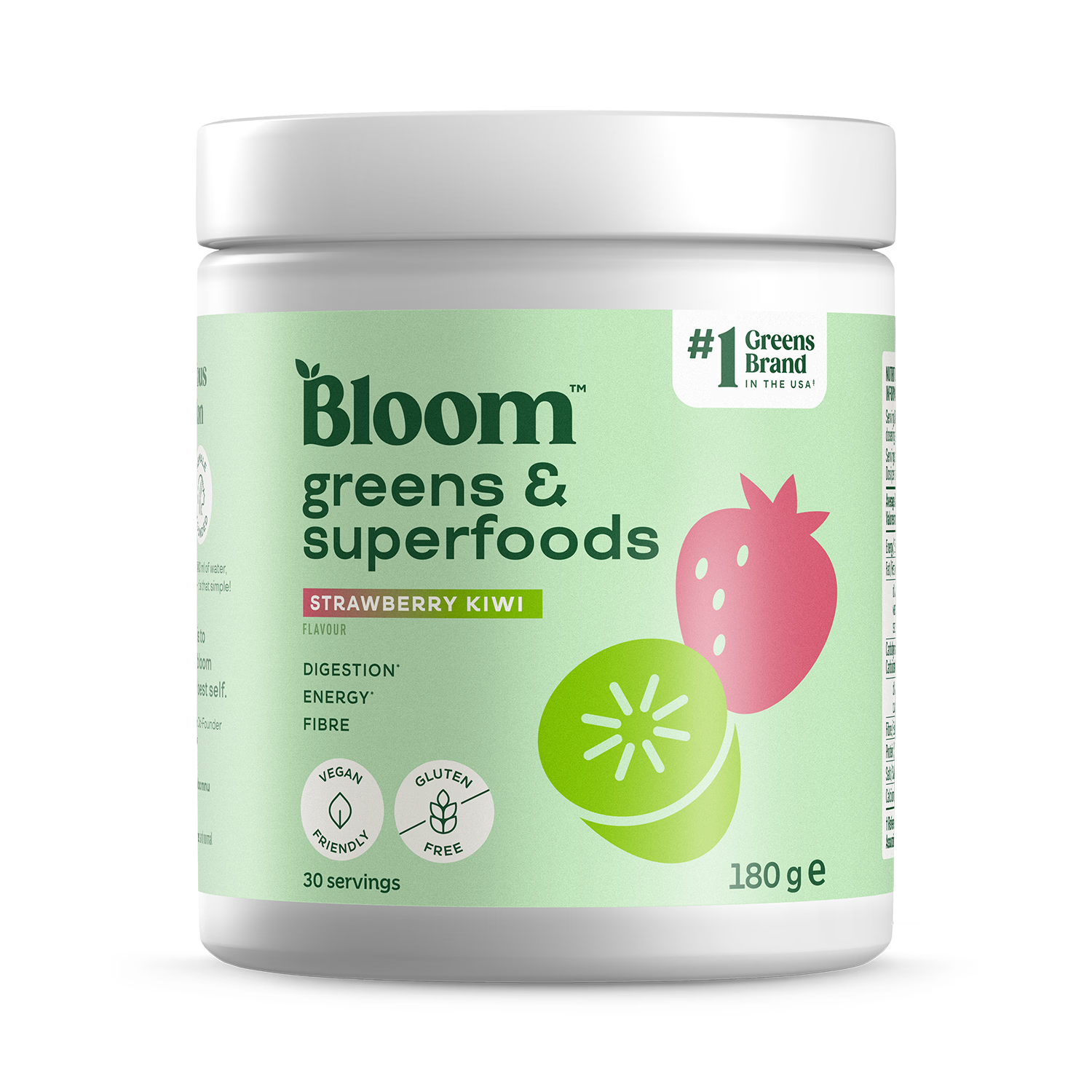 Bloom greens powder Strawberry Kiwi 180g (British brand)