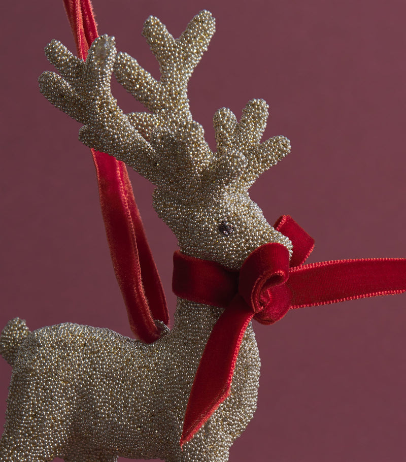 Harrods microbead reindeer ornament, UK version