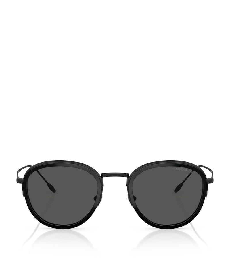 Giorgio Armani round metal sunglasses (British brand)