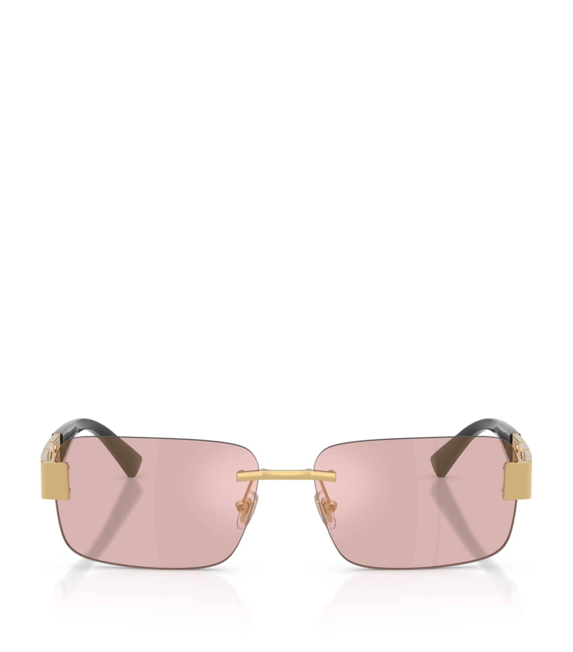 Versace Metal Rectangular Sunglasses Tinted, UK version