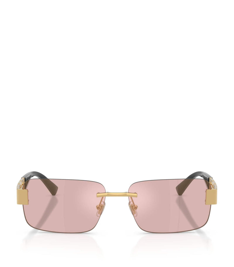 Versace Metal Rectangular Sunglasses Tinted, UK version