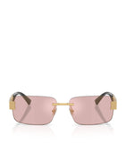 Versace Metal Rectangular Sunglasses Tinted, UK version