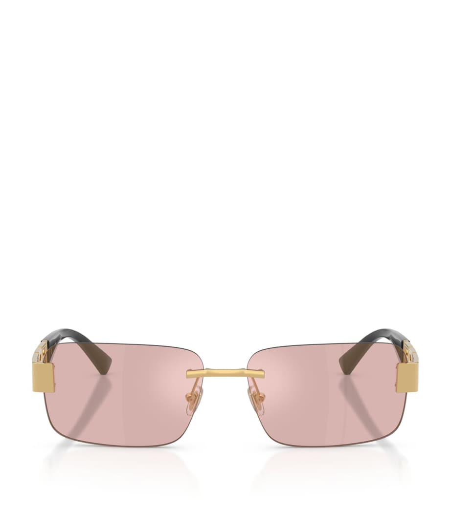Versace Metal Rectangular Sunglasses Tinted, UK version